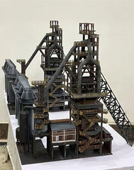 N Scale 1:160 Large Steel Plant Model Blast Furnace Model Building Figure Models 07FC0E-D4 - KOEEK
