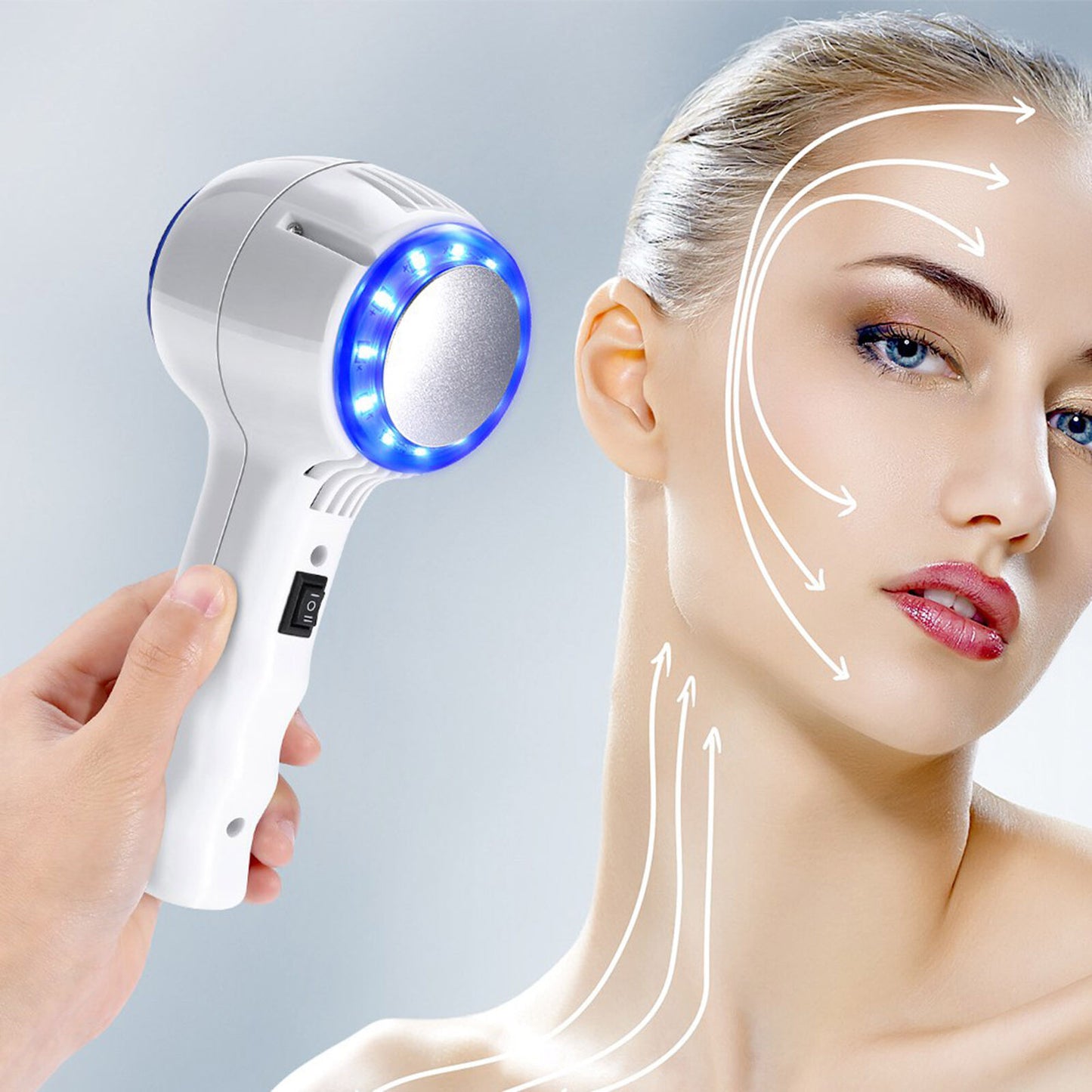 new Beauty Device - Hot And Cold LED Hammer Cosmetic Facial Machine Face Skin US