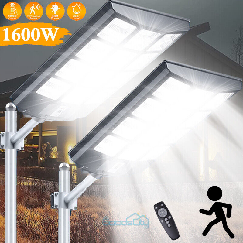 nye 1600W Solar Street Lights Commercial 7500K for Basketball Court Road Playground