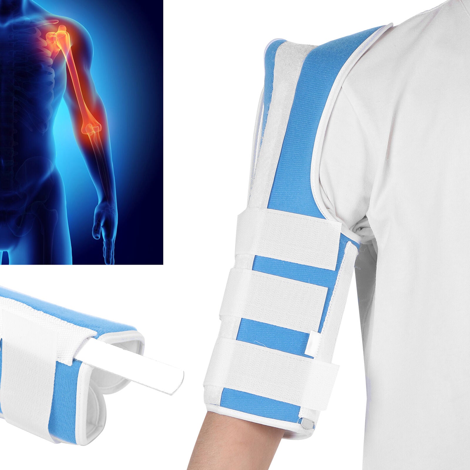 new Adjustable Upper Arm Splint Breathable Humeral Shaft Brace Support For Fract GIP koeek - KOEEK