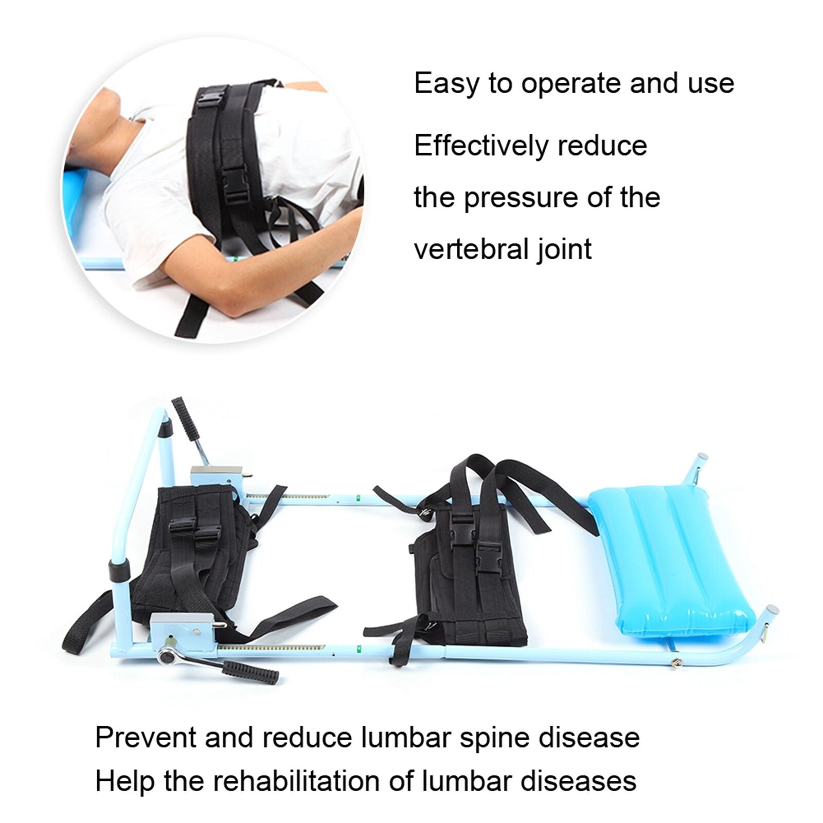 new Cervical Spine Lumbar Traction Bed Correction Body Stretching Massage Tool HGF koeek - KOEEK