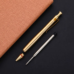 Gear Press  Pocket Ball Pen Outdoor Portable Signature Pen Metal G2 Refill EDC 07FC0E-D4 - KOEEK