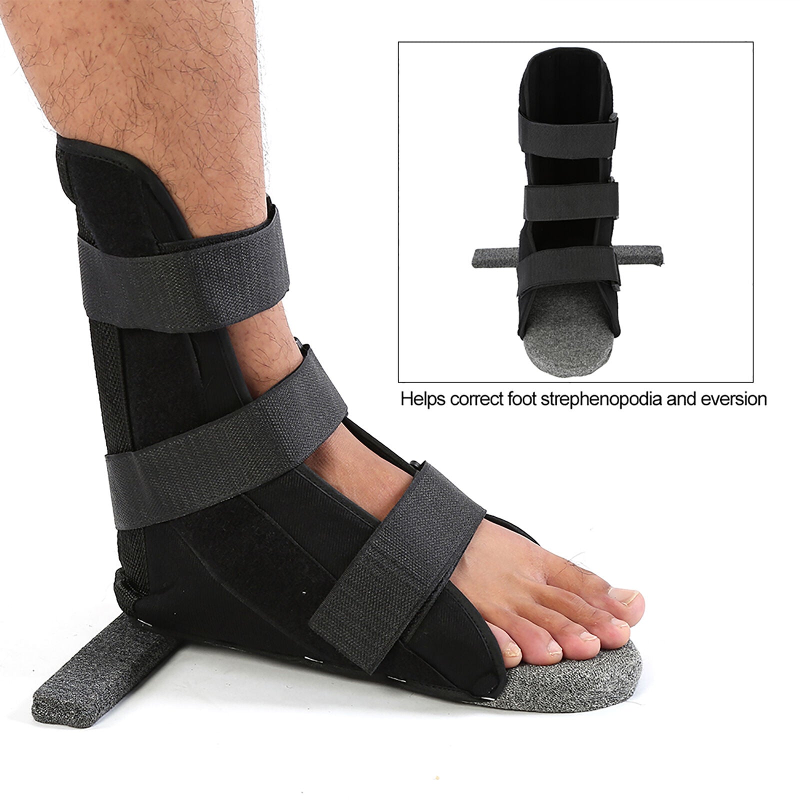 new Leg Ankle Fixation Protector Ankle Strap Orthosis Plantar Splint Brace S HGF koeek - KOEEK