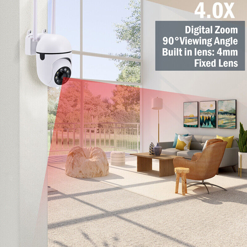 ny 1080P HD Camara De Seguridad WIFI Inalambrica Para Casa Exterior Smart Home 2024