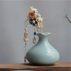 Chinese Ancient Style Hanfu Hairpin Headdress Hair Handmade Accessories Jewelry 07FC0E-D4 - KOEEK