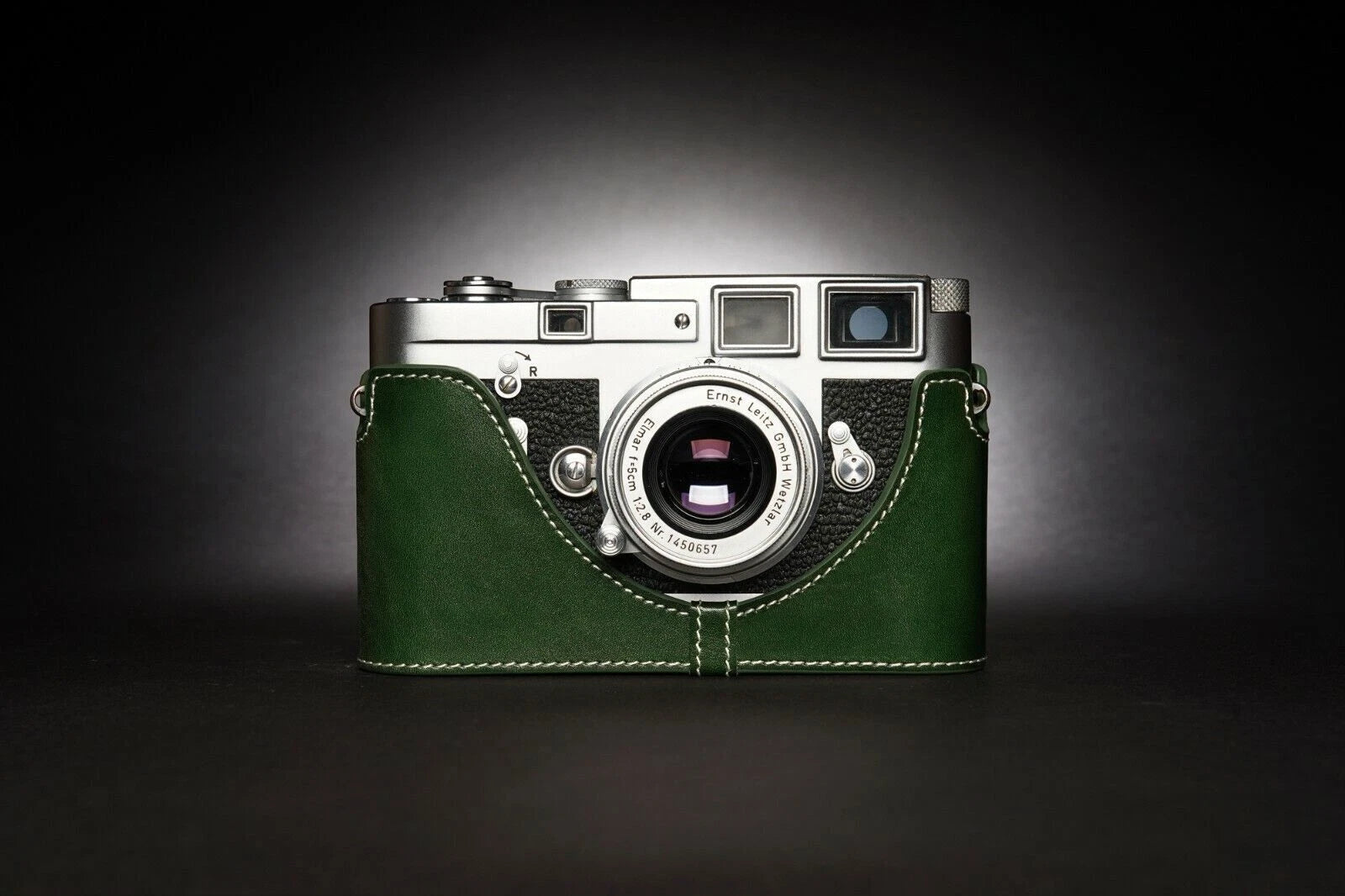 Real  Leather Half Camera Case Bag Cover for Leica MP M6 M4 M3 M2 M1 MDa 07FC0E-D4 - KOEEK