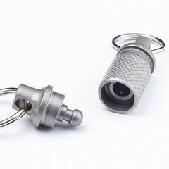 Titanium Alloy Insert Buckle Gimbal Ring Portable Double Keychain PendantEDC EDC - KOEEK
