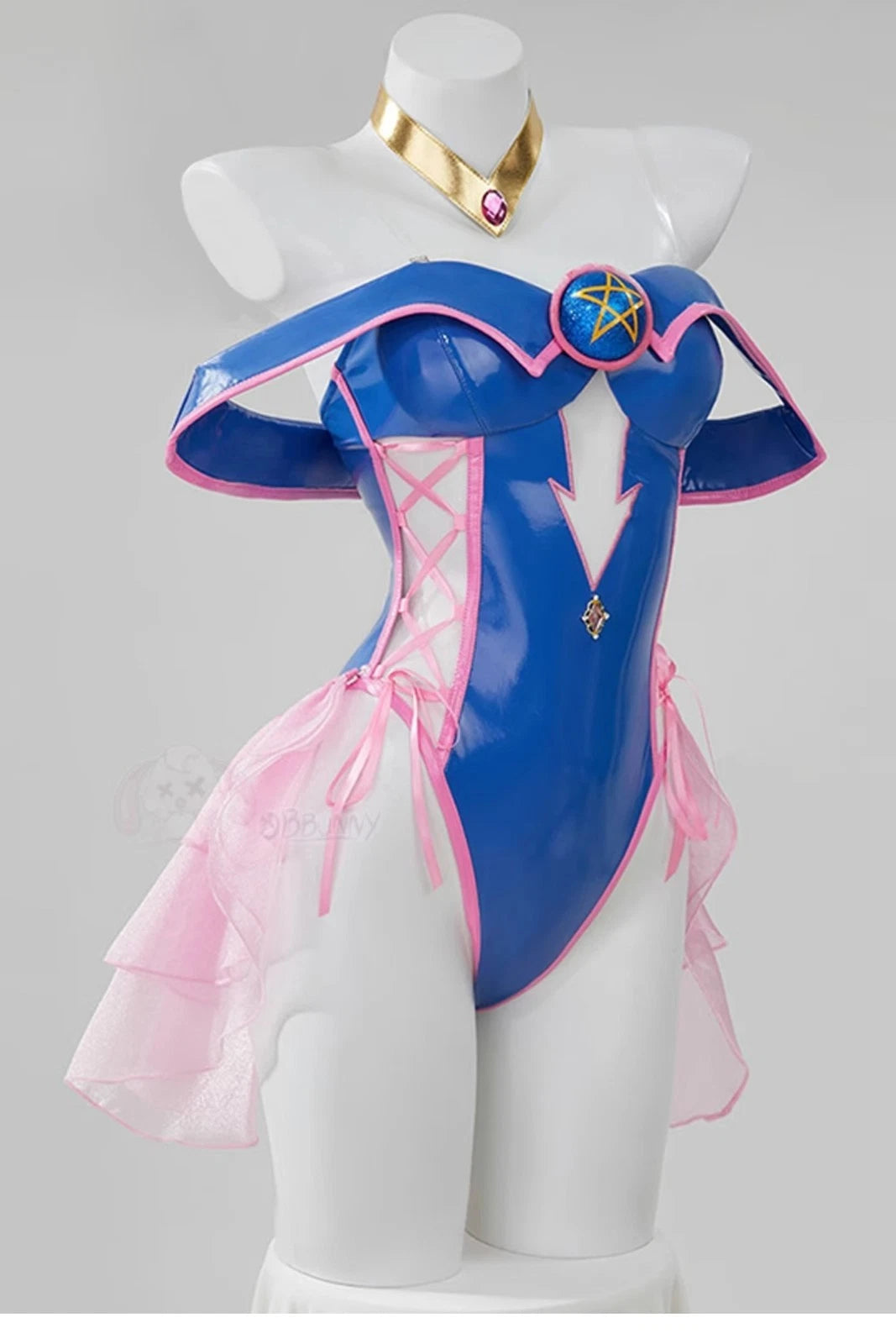 Duel Monsters Black Magician Girl Bodysuit PU Zentai Cosplay Clothing 07FC0E-D4 - KOEEK