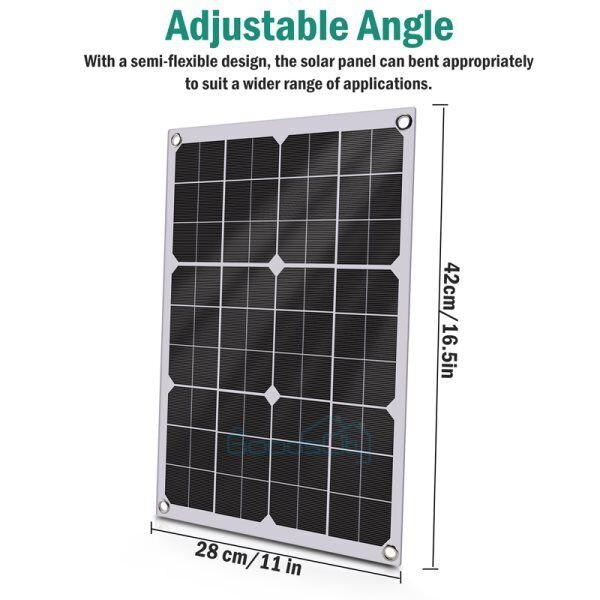 ny 100W Watt Mono Solcellepanel 12V Lading Off-Grid Batteristrøm RV Home Boat Camp