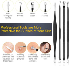 new Pimple Popper Tool Kit, IUMAKEVP 15 PCS Professional Stainless Steel Black IUMAKEVP - KOEEK