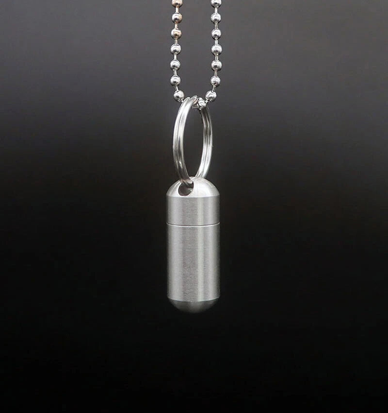 Outdoor Mini Keychain Waterproof Pill Container Box Sealed Storage Tank EDC Tool 07FC0E-D4 - KOEEK