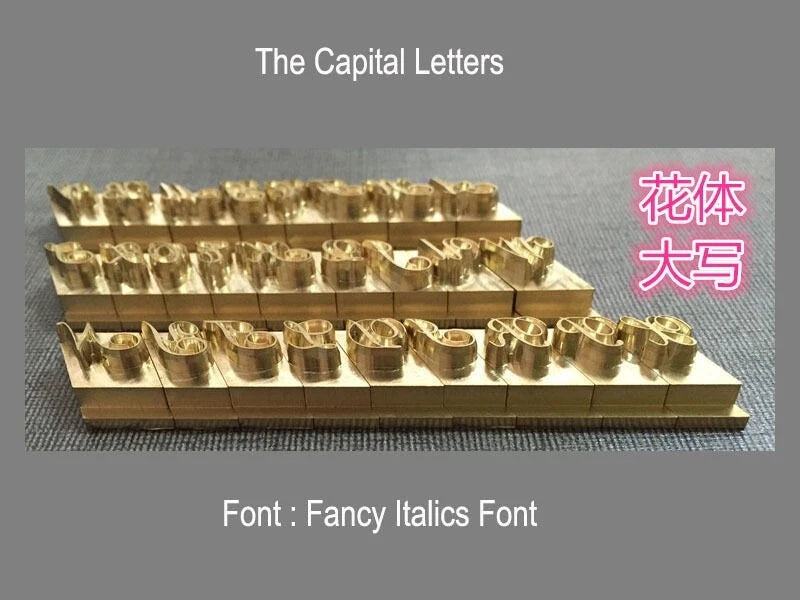 Custom brass alphabet letter   font stamp leather craft seal tool Heat Embosser 07FC0E-D4 - KOEEK