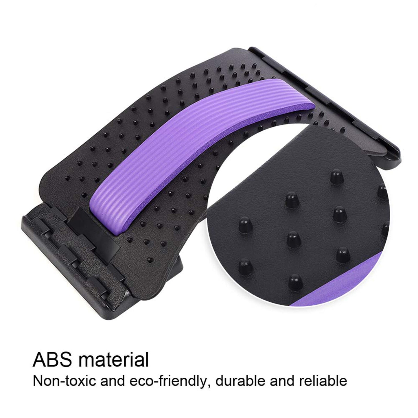 new Lumbar Massage Traction Pad Corrector Stretcher (Acupuncture Black+Purple) HGF koeek - KOEEK