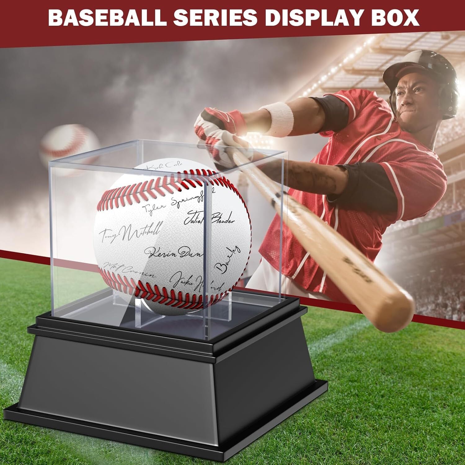 new Leffis Baseball Display Case, Holder 1P Clear