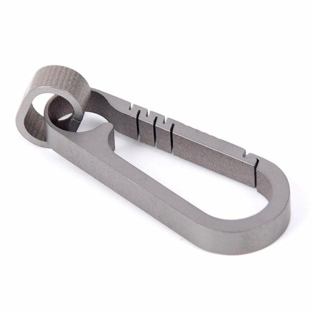 Titanium Alloy Carabiner D-Ring Key Chain Keychain Hook Clip Outdoor Pendant EDC 07FC0E-D4 - KOEEK