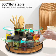 Lazy Susan Turntable Organizer Cabinet Pantry Kitchen Countertop Refrigerator 07FC0E-D4 - KOEEK