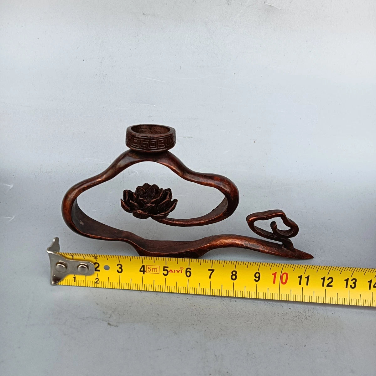 Copper Incense Burner Lotus Cloud Backflow Creative Home Decor Handcrafted 07FC0E-D4 - KOEEK