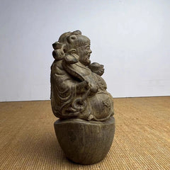 11cm Agarwood Ruyi Wealth God Figurine Wood Carving Feng Shui Home Shop Decor 07FC0E-D4 - KOEEK