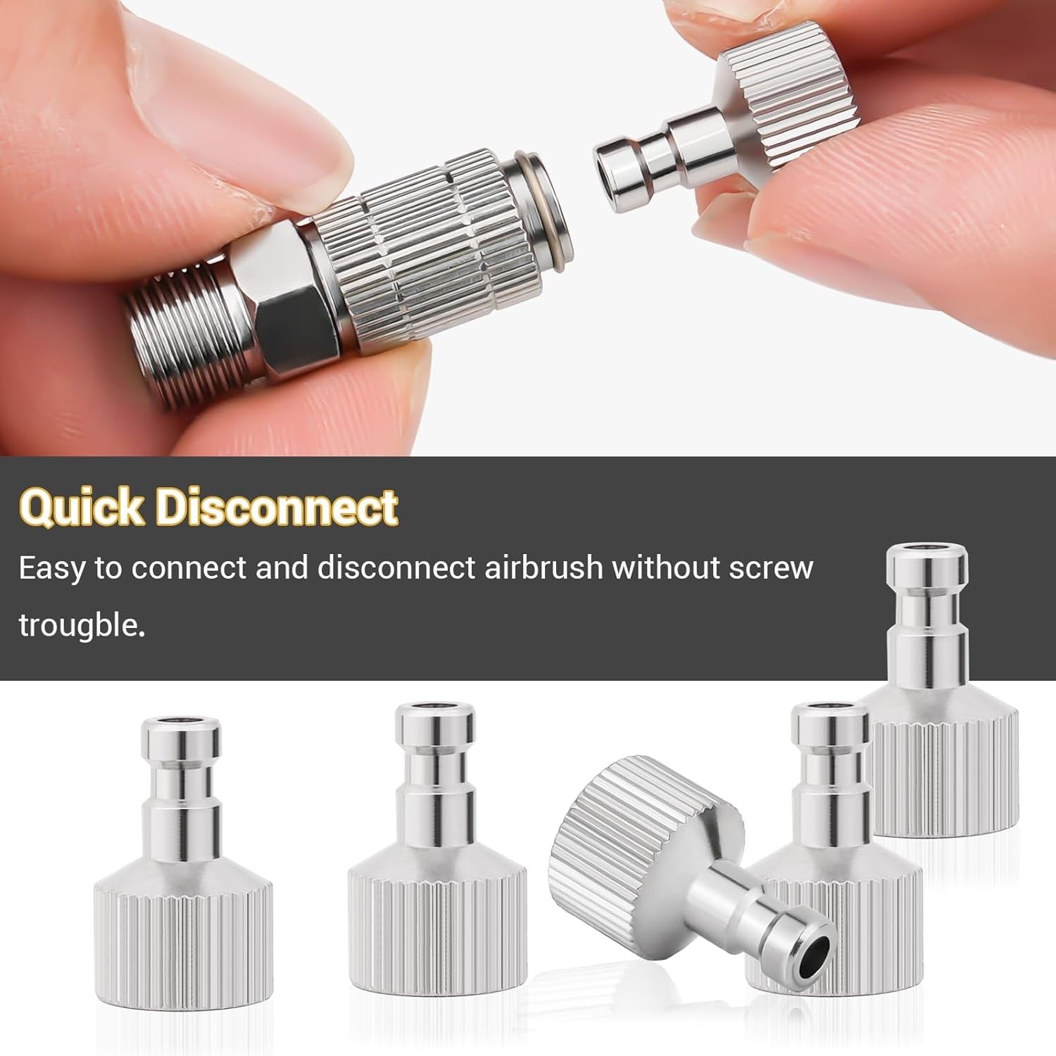 new NEOECO Airbrush Quick Disconnect Coupler Release Fitting & Plug, 6pcs Type 1 NEOECO - KOEEK