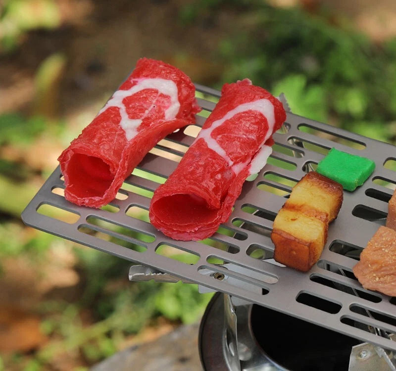 EDC Outdoor Titanium Picnic Barbecue Net Charcoal Grill  Portable Barbecue Board EDC - KOEEK
