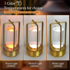 Rechargeable Led Touch Night Table Lamp Aluminium Design for Home Decoration 07FC0E-D4 - KOEEK