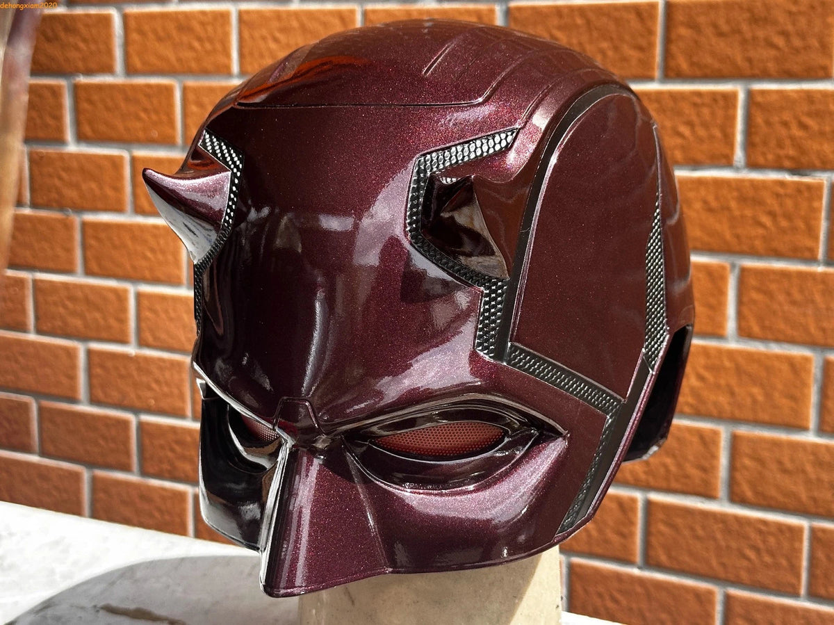Daredevil Head Mask Matt Murdock Cosplay Half Face FRP Mask Prop Halloween Gift 07FC0E-D4 - KOEEK