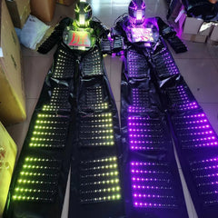 LED Robot Cosplay Costume Illuminated Dance Suit Show Party Clothes Outfit Glow 07FC0E-D4 - KOEEK