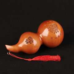 Peach Wood Taiji Bagua Fu Gourd Hanging Ornament Feng Shui Home Decor 07FC0E-D4 - KOEEK