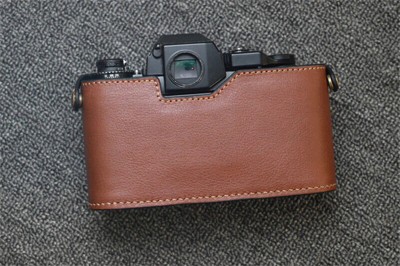Handmade Leather Half Case Retro Protective Cover For Nikon F3 Camera 07FC0E-D4 - KOEEK