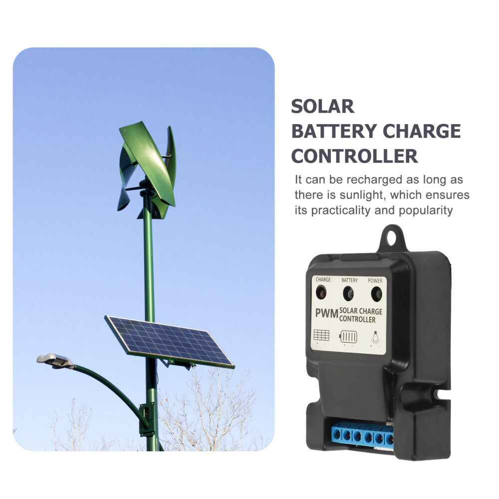 ny 6 V Black Battery Charger Regulator Solar System Controllers