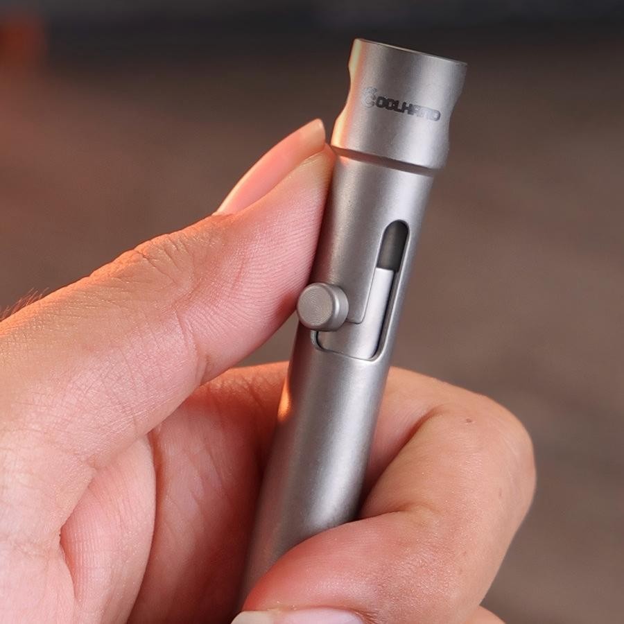 EDC Titanium Ballpoint Pen Signature Writing Pen Multifunction with Lanyard 07FC0E-D4 - KOEEK