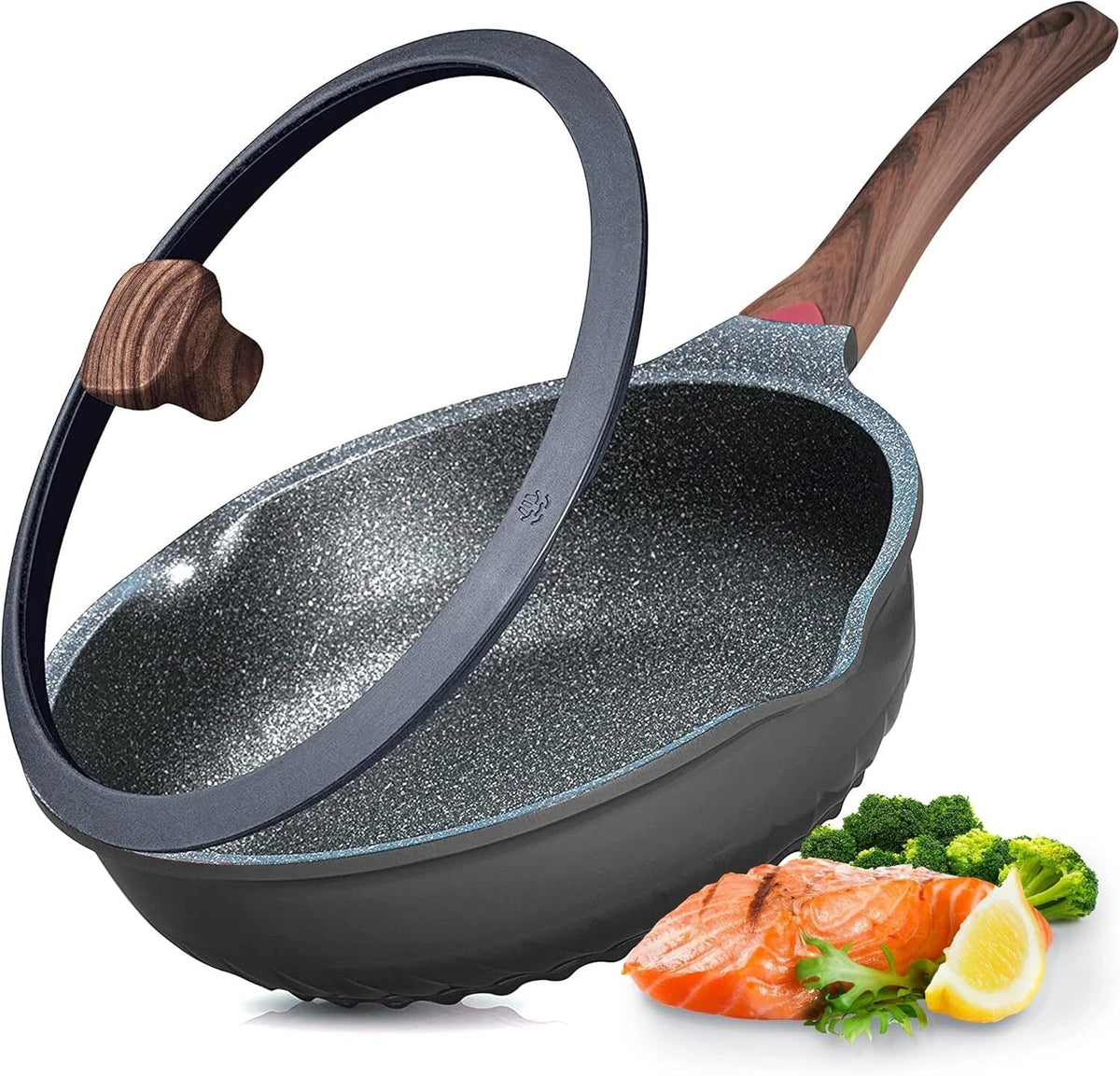 Nonstick Skillet with Lid, 11-inch/5-Quart Sauté Pan 07FC0E-D4 - KOEEK