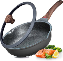 Nonstick Skillet with Lid, 11-inch/5-Quart Sauté Pan 07FC0E-D4 - KOEEK