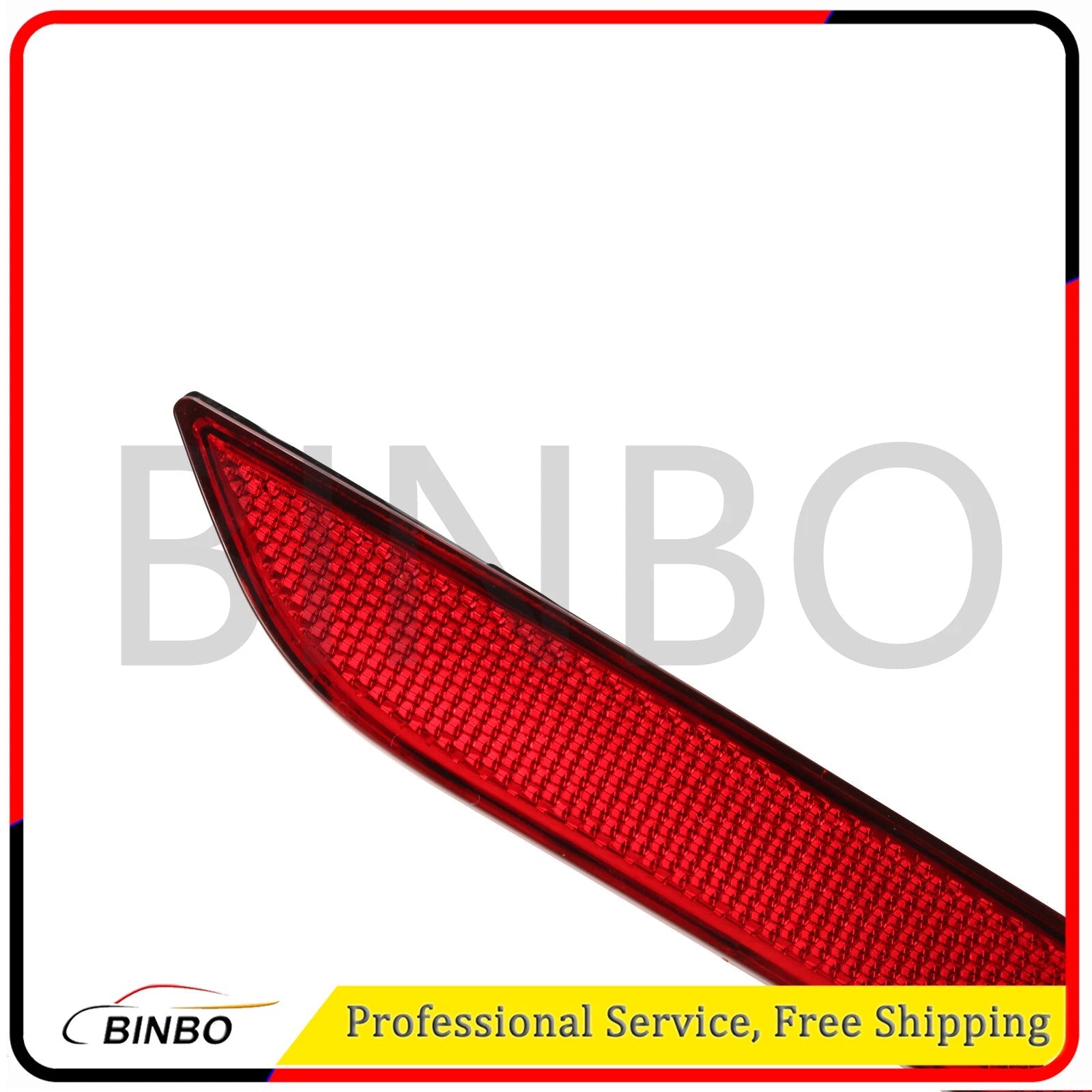 For Tesla Model 3 ABS Red 1 Pair Left + Right Tail Rear Bumper Reflector Marker 07FC0E-D4 - KOEEK