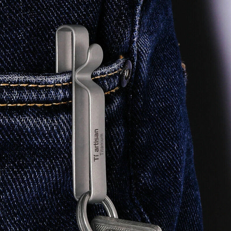 EDC Titanium Alloy Keychains Buckle Key Ring Quick Hanging Double-layer Buckle 07FC0E-D4 - KOEEK