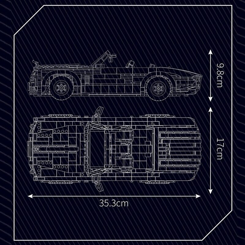 new Mould King 10031 Vintage Sports Car Collection Building Block Toy Convertible MOULD KING - KOEEK