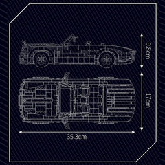 new Mould King 10031 Vintage Sports Car Collection Building Block Toy Convertible MOULD KING - KOEEK