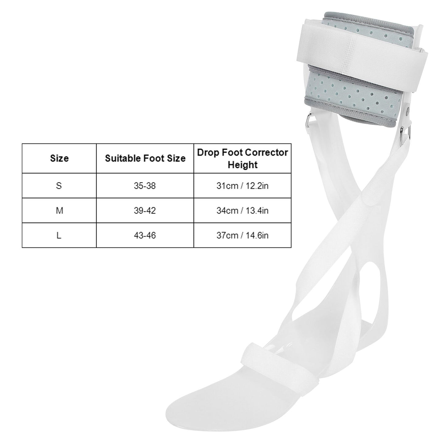 new Drop Foot Brace AFO Leaf Spring Splint, Ankle Foot Orthosis Support Stroke SS5 koeek - KOEEK