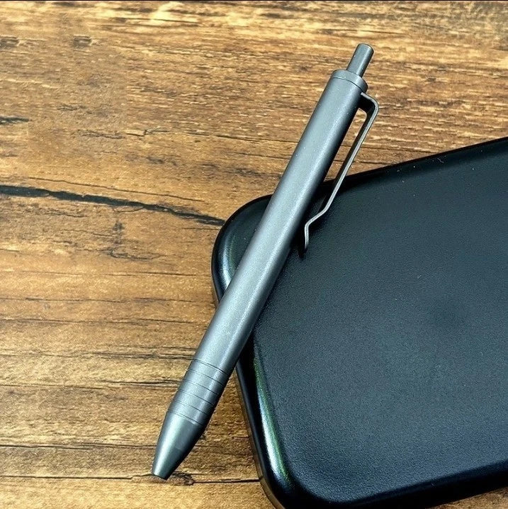 Titanium Ballpoint Pen Signature Writing Pocket Pen Office Bussiness Stationery 07FC0E-D4 - KOEEK