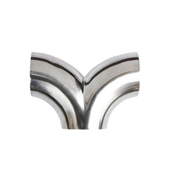 304 Stainless Steel 3 Way Y-Shape Pipe Tee Piece 90° Exhaust Tube Polished Tool 07FC0E-D4 - KOEEK