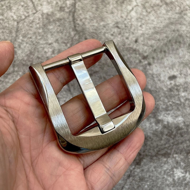 Concise Pure Titanium Men's Belt Pin Buckle Waist Strap Head EDC Accessories 07FC0E-D4 - KOEEK