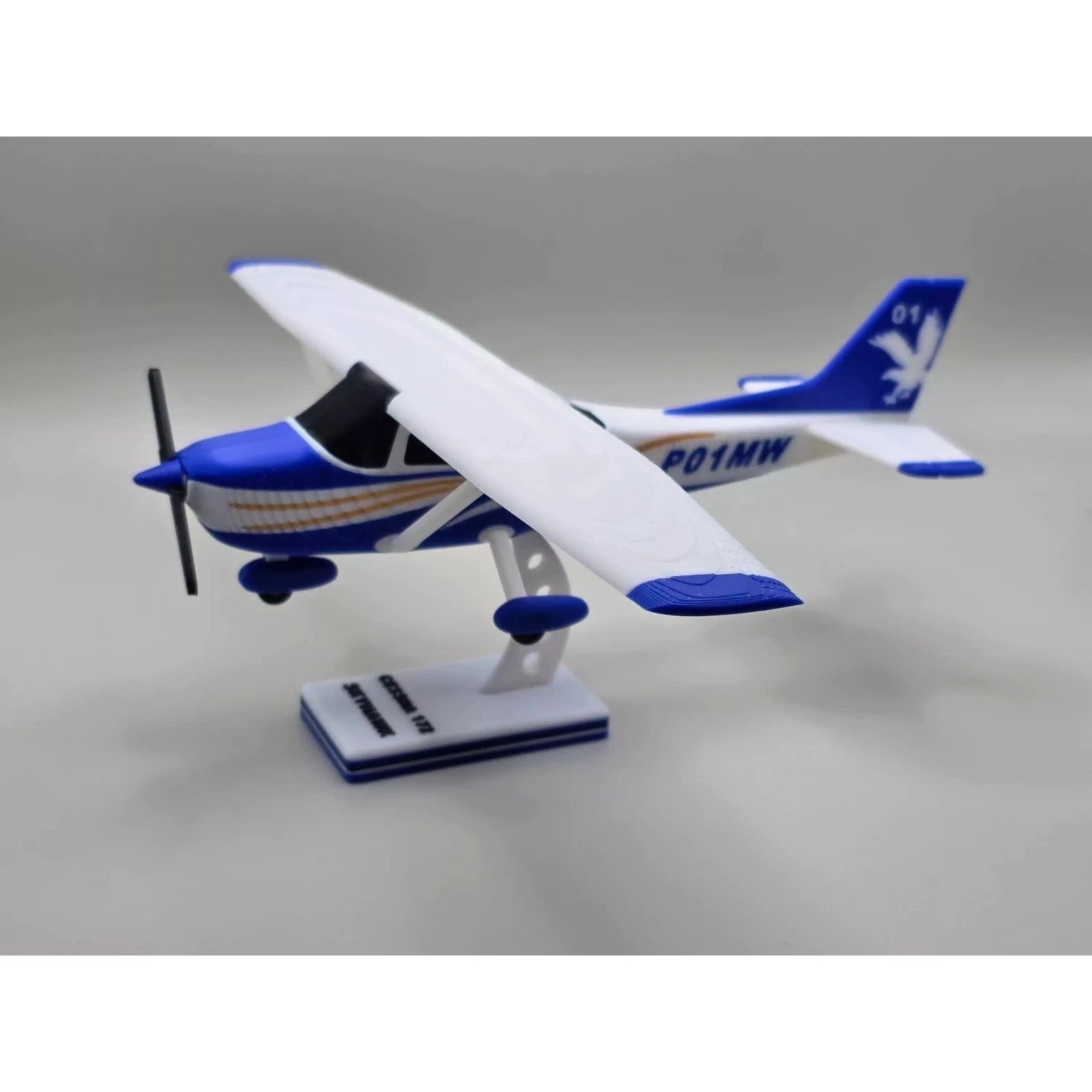 Static Aircraft Model Kit 172 Skyhawk Trainer Plane DIY Unassembly Display Gift 07FC0E-D4 - KOEEK