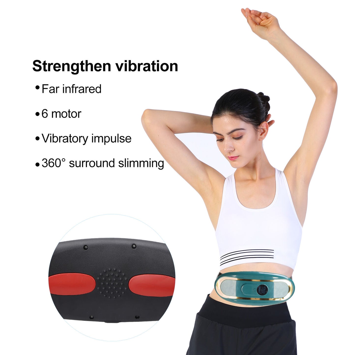 new Electric Waist Massage Belt Relieve Waist Lower Back Massaging Instrument HGF koeek - KOEEK