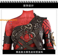 Baldur's Gate 3 Karlach Game Cosplay Costume Full Set Women's Bodysuit Outfits 07FC0E-D4 - KOEEK