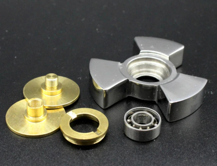 Brass+Stainless Steel Gear Linkage Hand Spinner Top Finger Toy EDC Bearing Gyro 07FC0E-D4 - KOEEK