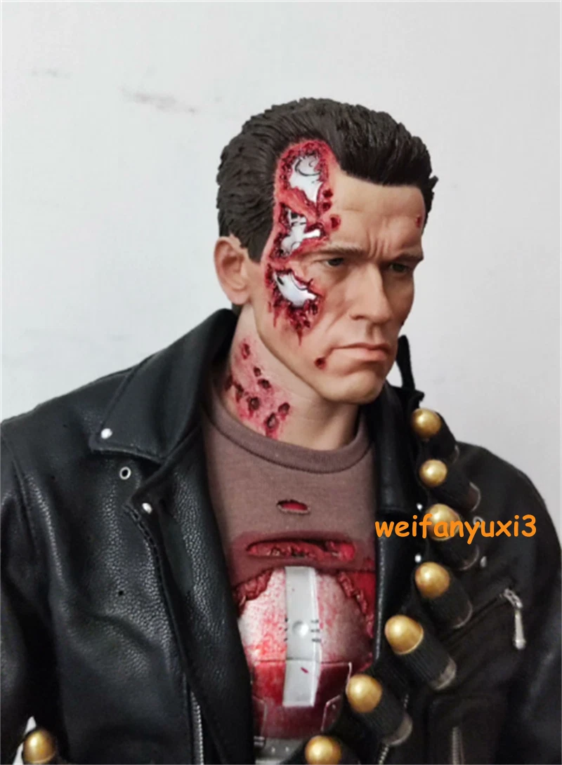 Terminator T800 Arnold Battle Damage Version 1/4 Action Figure w/clothes no box 07FC0E-D4 - KOEEK