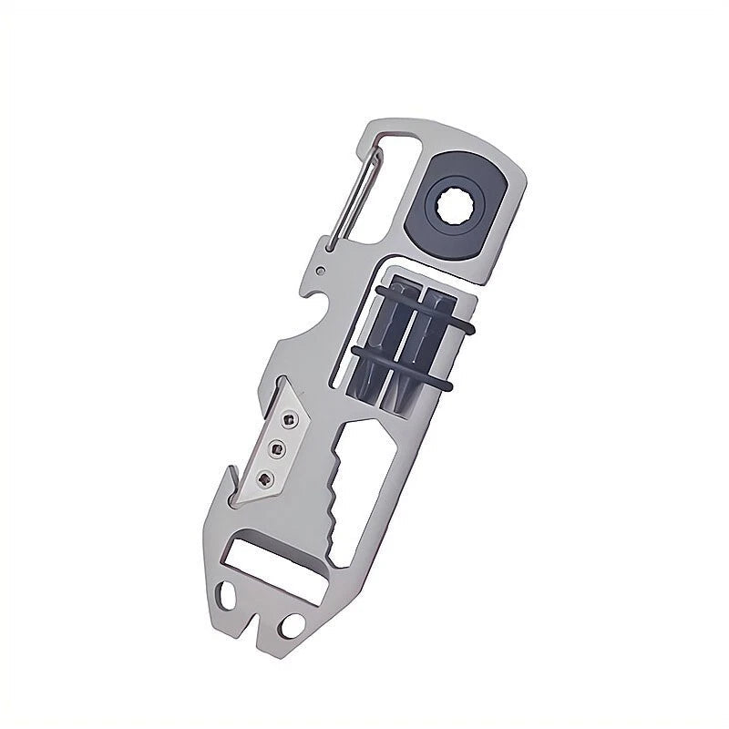 EDC Stainless Steel Key chain Pry Bar Crowbar Pocket Outdoor Multi CardTools 07FC0E-D4 - KOEEK