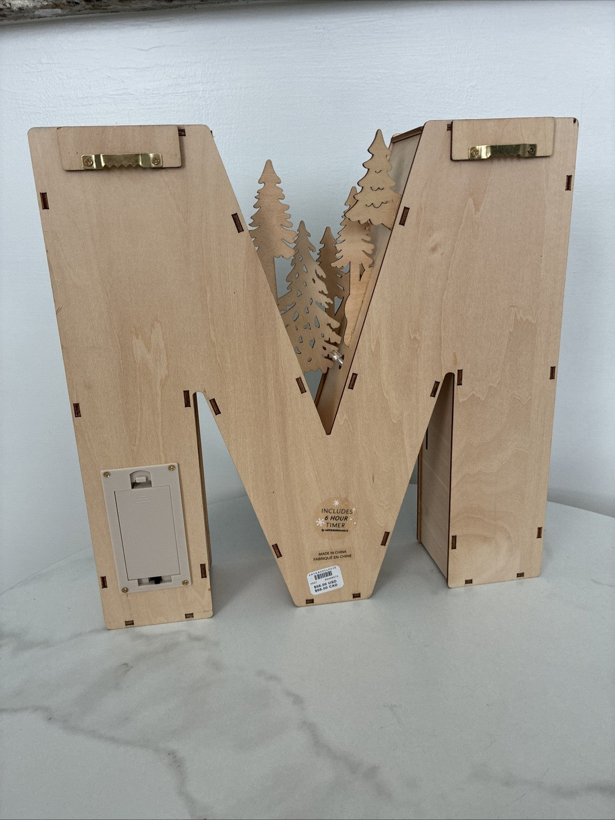 Anthropologie Wonderland Scene Letter M Monogram Christmas Fairy Light Decor ANTHROPOLOGIE - KOEEK