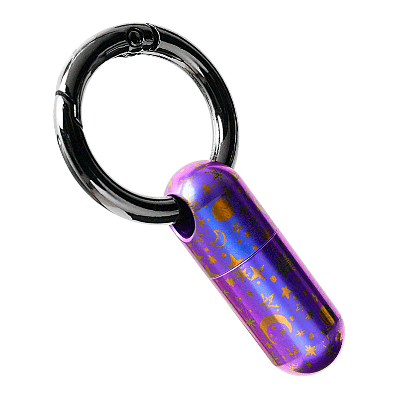 EDC Titanium Keychain Waterproof Box Sealed Container Storage Tank w Key Ring 07FC0E-D4 - KOEEK