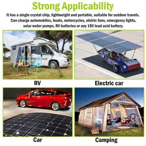 ny 4000W 400W Watt Fleksibelt Solpanel 12V Mono Home RV Rooftop Camping Off-Grid